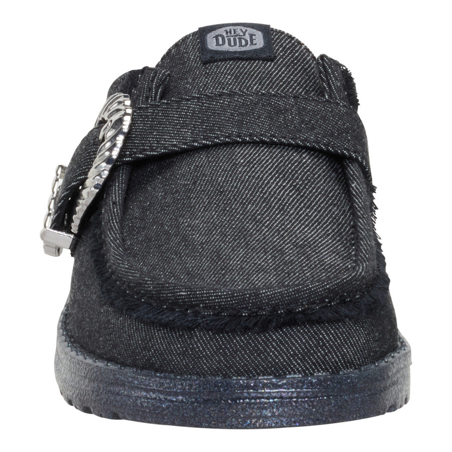 Wendy Slip Buckle Denim – Black/Black - Image 4